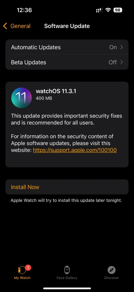 watchOS 11.3.1